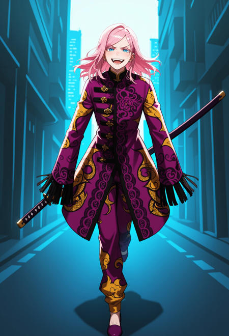 Purple Fringe Coat - Clothing Illustrious V1