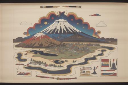 a Mount Fuji by NuttallZouche  <lora:NuttallZouche:1>