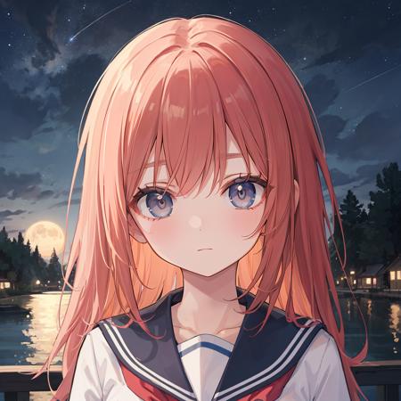 masterpiece, best quality, ultra-detailed, super fine illustration, detailed light, an extremely delicate and beautiful, highres, original, solo girl, cute girl
highly detailed beautiful face and eyes, (multicolored hair:1.1), school uniform
BREAK
(cowboy shot:1.3), professional lighting, natural moonlight
BREAK
(starry sky:1.1), coloful flower, (flower gurden:1.2), (city:1.1), lake