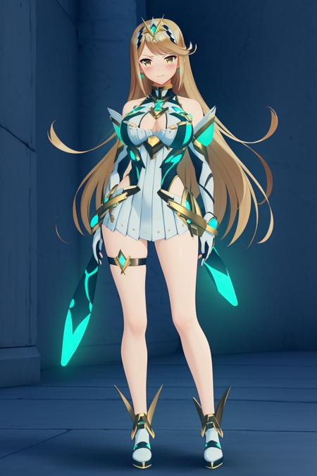 <lora:hikarimythraV1:0.8>,hikarimythra,1girl,blonde hair,very long hair,swept bangs,yellow eyes,green earrings,green gem tiara,tsundere,blush,
green chest jewel,bare shoulders,green neon trim white elbow gloves,large breasts,green neon trim cleavage cutout white short dress,bare legs,green gem thigh strap,streamlined back-skirt panels,green neon trim white footwear,, Exquisite visuals, high-definition,masterpiece,best quality,Exquisite visuals,high-definition,masterpiece,best quality,18yo,Young female,Beautiful Fingers,Beautiful long legs,Beautiful body,Beautiful character design,