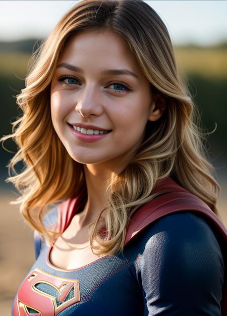 real, photoshoot, realistic, luminescent, atmospheric scene, masterpiece, best quality, (detail skin texture, ultra-detailed body:1.1), RAW photo, (high detailed skin:1.2), 8k uhd, dslr, film grain, Fujifilm XT3,
<lora:melissabenoist_smf_lora_02-000001:0.9>, 1girl, melissabenoist-smf, blonde hair, blue eyes, realistic, blurry background, superhero, blurry, long hair, lips, jewelry, upper body, collarbone, solo, red cape, looking to the side, outdoors, solo focus, depth of field, (smile:1.2), looking at viewer, sunlight rays