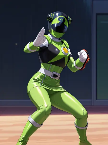 Chameleon Green- Uchuu Sentai Kyuranger (illustrious)