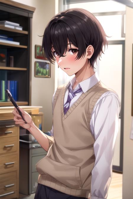 (best quality:1.1), (masterpiece:1.4), sketch, 1boy, solo, male focus, , , depth of field, anime coloring, , <lora:ryuuto_kashima:0.92>, ryuuto_kashima, black hair, brown eyes, , , 8k resolution