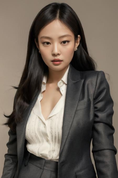 jennie, mini-blazer, (looking_to_camera:1.1), medium_shot, half_portrait

, hyper realistic lifelike texture dramatic lighting unrealengine trending on artstation,award winning photo,nikon RAW photo,8 k,Fujifilm XT3,masterpiece, best quality, realistic, photorealistic,ultra detailed,extremely detailed face,

<lora:jennie-000002:0.8>