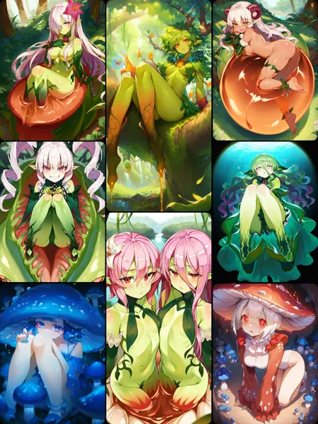 Plant Girl Concepts - Monster Girl Encyclopedia - 魔物娘図鑑