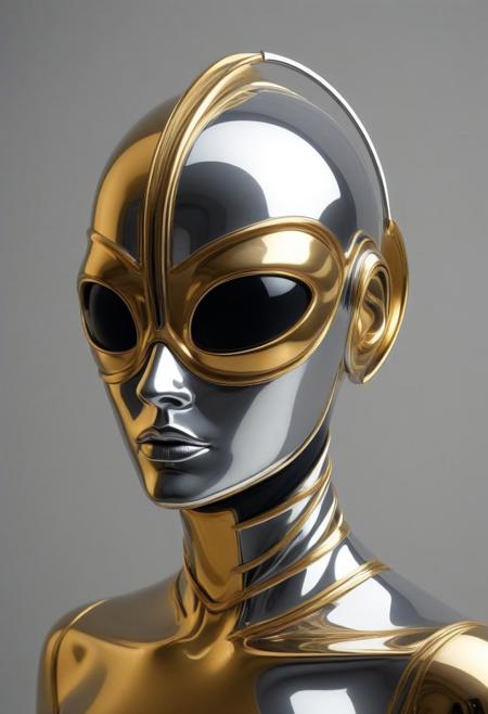 Avant-garde , 1970s futurism, chrome and gold