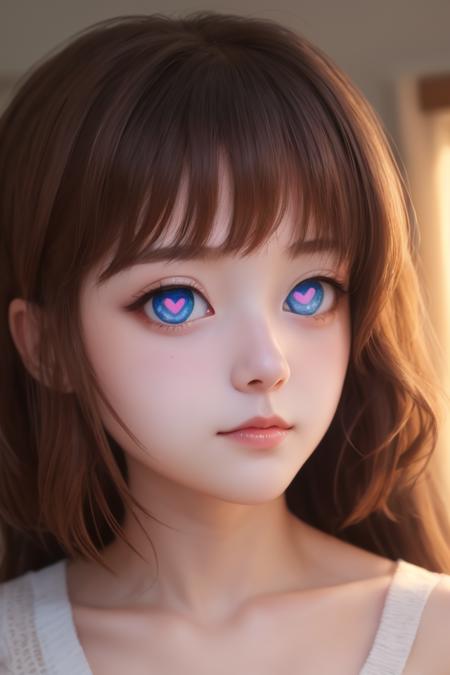 masterpiece, best quality, absurdres, extremely detailed, illustration, cute, perfect lighting, 1girl, solo, <lora:torogao_v5-000010:1.2>, heart-shaped pupils,