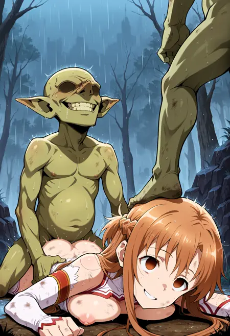 Spitroast/Foot on head | Group sex/Sex position | Concept version | Illustrious/NoobAI/Pony