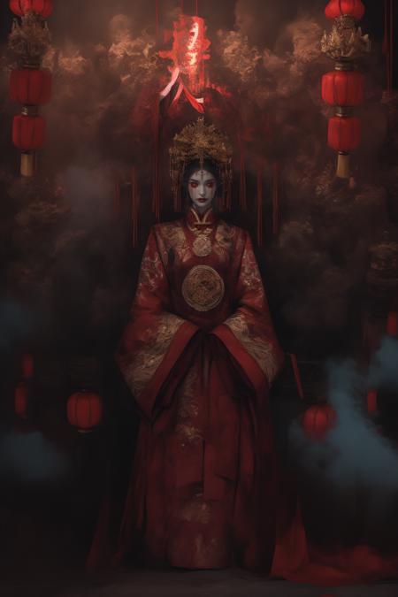 photorealistic,realistic,photography,masterpiece,best quality,ultra-detailed,1girl,full body,chinese lantern,horror,dark theme,monster boy,monster girl,sytx,yinjian,sinophobia,horror,(theme),night,in the street,<lora:horror,dark theme,monster boy,monster girl,sytx,yinjian:0.6>,<lora:LowRA_v1.0:0.5>,<lora:å¤å éå¸:0.6:lbw=KEEPCHAR>,<lora:thousand faces_20230729115837-000018 (1):0.5>,thousand faces,<lora:çº¢èçé¾å®æç:0.4>,smoke,