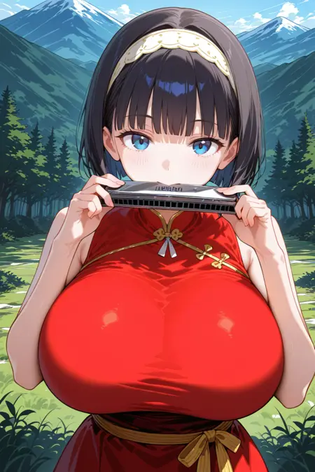 Playing Harmonica Illustrious