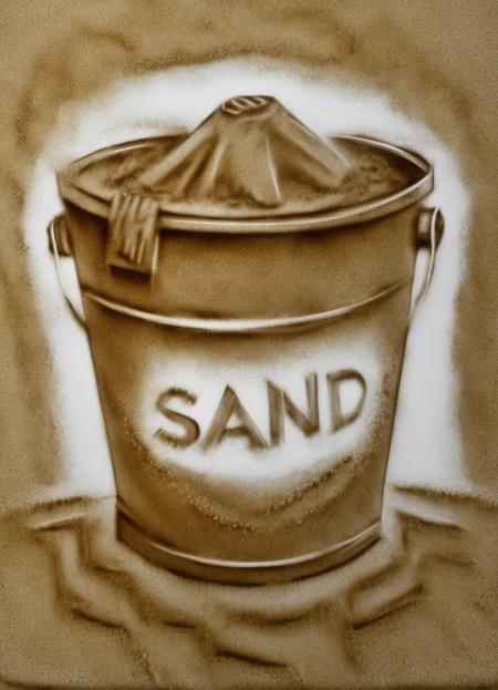 A sanddrawing of 