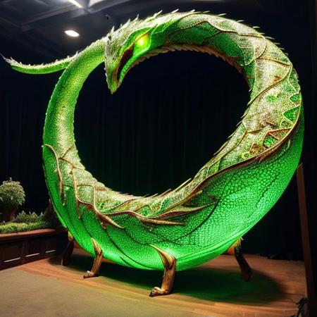 photo realistic,  score_9,score_8_up,score_7_up,score_6_up, giant serpent with ornamented  scales , intricate carving, jormungandr, DonM3lv3s