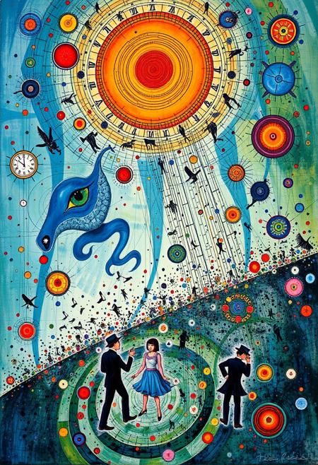 "Marc Chagall octocore, fusepunk, petrol colored, tuba, illusion,  limitless, pale, chaotic, ultra detailed, cinematic  "