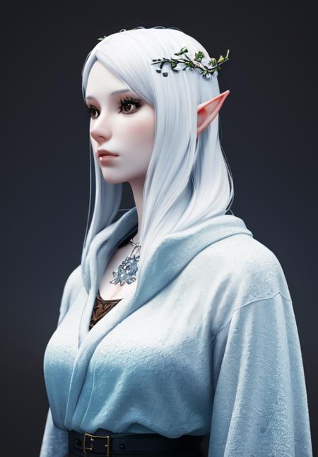 a woman, sfw, <lora:Snow_Elves-Female:0.8>, Snow_Elves-Female, 1girl, solo, robe, porcelain skin, diamond body, smooth, clear skin, (masterpiece, best quality, absurdres, detailed, ultra-detailed:1.3), gorgeous, (trending on CGSociety, trending on pixiv, contest winner:1.3)