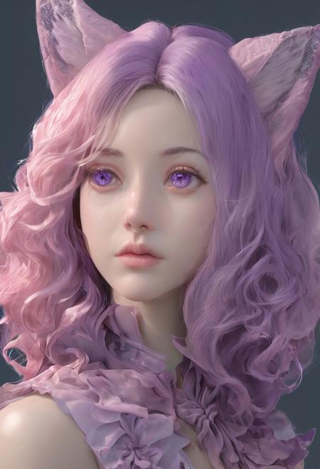 3DMM, (((beautiful, high quality))), score_9, score_8_up, score_7_up, masterpiece, best quality, unrealistically high details, extremely high quality, ultra high detail, good anatomy, rating_explicit, perfect anatomy, anatomically correct hands:1.5, Detailed, ((detailed background)), perfect eyes, amazing background, BREAK, Goth girl, (((1girl))), 40 years old, gorgeous girl, cute face, cute girl, shy, blush, perfect perky tits, high res, crisp lines, sexy proportions, realistic, pink hair, long hair, wavy hair, long wavy hair, pink wavy hair, blue eyes, sapphire eyes, animal ears, pale skin, petite, athletic, BREAK, scenery(city, skyline, vibrant life, crowded street), wide shot, arrogant, aloof, playful, happy, smirk, long dress, fancy dress, purple dress, fluorite mineral, flu0rite, iridiscent