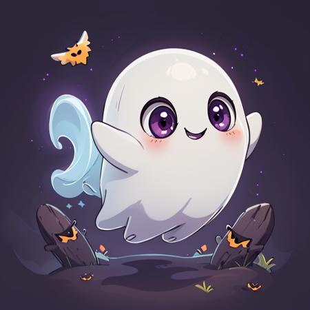 Cute_Ghost, no humans, solo, ghost, floating, halloween, pokemon (creature), cute, 
