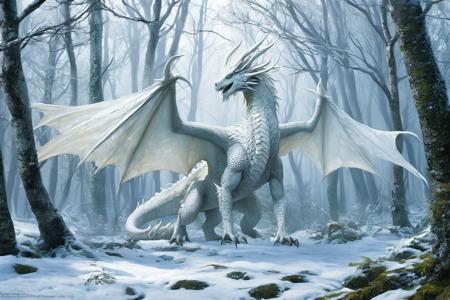 white forest dragon,
<lora:Classic Western Dragons XL:0.75>