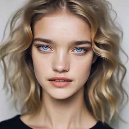 <lora:nataliavodianova_sdxlr:1> nataliavodianova,, (Fashion Magazine cover:1.3) (Modern Font),(fashion 1.3) photo of a vivacious (Dutch|Japanese) Supermodel, Striking eyes, voluminous thick wavy hair, lipgloss, wearing intricately detailed tactical clothing, looking at viewer, seductive expression, (upper body shot:1.3) Studio lighting, shot using a Hasselblad 500CM on Fujicolor Pro film in the style of (Hans Bellmer:1.1) High detail, intricate, detailed face, detailed eyes, detailed skin, Golden Section,