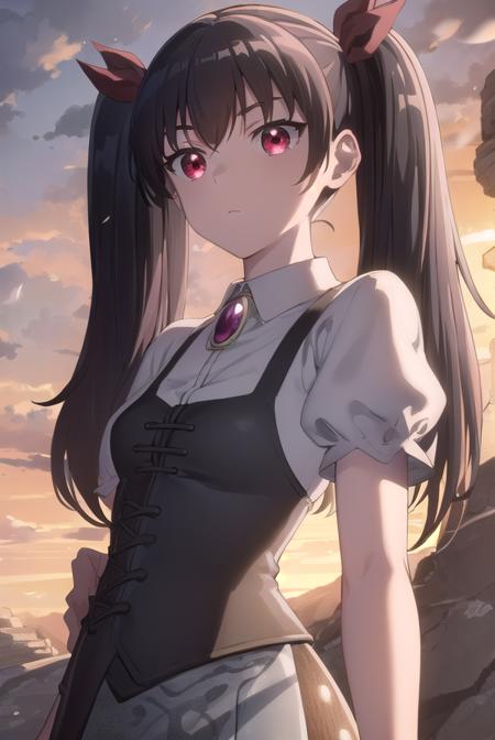 handymanliliza, <lora:handyman liliza s1-lora-nochekaiser:1>,
liliza, long hair, black hair, (red eyes:1.3), ribbon, twintails, hair ribbon,
BREAK short sleeves, puffy sleeves, jewelry,
BREAK outdoors, dungeon, cave,
BREAK looking at viewer, (cowboy shot:1.5),
BREAK <lyco:GoodHands-beta2:1>, (masterpiece:1.2), best quality, high resolution, unity 8k wallpaper, (illustration:0.8), (beautiful detailed eyes:1.6), extremely detailed face, perfect lighting, extremely detailed CG, (perfect hands, perfect anatomy),