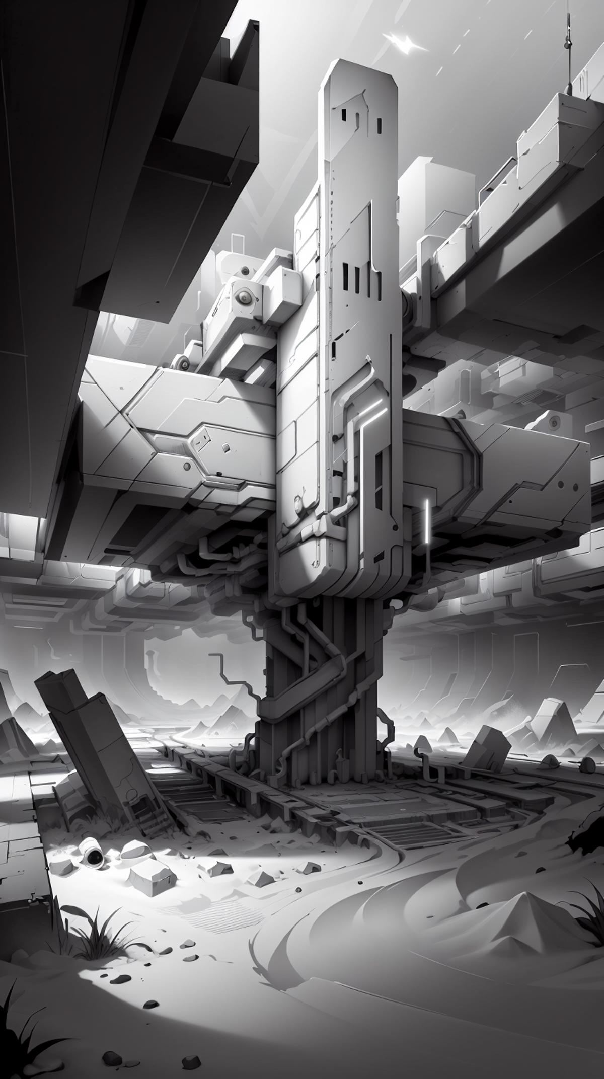 Whitebox Style - Environment - Level Design Concept Art - Game Dev Tool image by mnemic