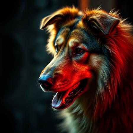 A long snout dog borzoi-saluki-whatever has crashed the production server in an unfortunate incident bringing forth the "Maintenance Mode", but it was totally not his fault!, dramatic, high contrast, highly detailed, cinematic color grading.