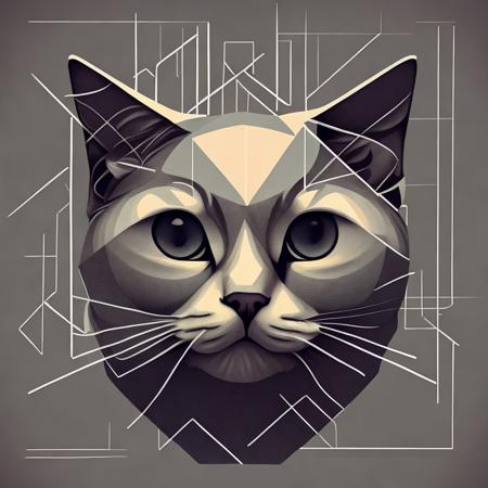 by Geometric drawing style