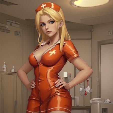 <lora:AnnSummersNurse:0.8>
woman with blonde hair
wearing as_nurse_dress, as_nurse_cap
standing in an operating room