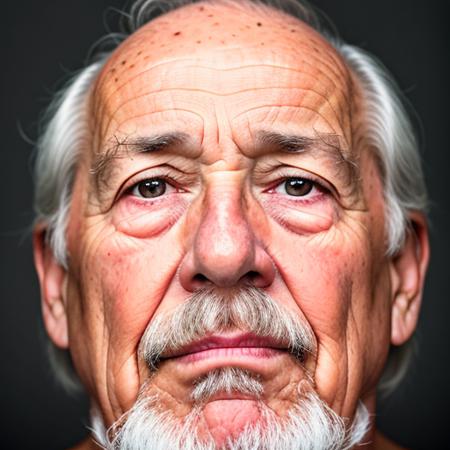 a close up photo portrait of a elder man with a serious look on his face, mschoeller1