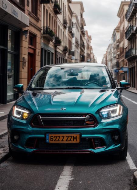 RAW photo of a car scene in the street, small details, photorealistic, ultra-realistic photo, 8k uhd, dslr, soft lighting, high quality, film grain, Fujifilm XT3, (masterpiece)  <lora:add_detail:1>