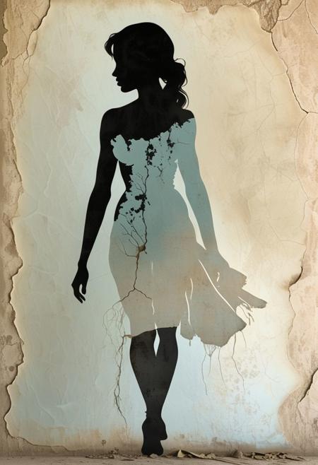 faded silhouette of a woman