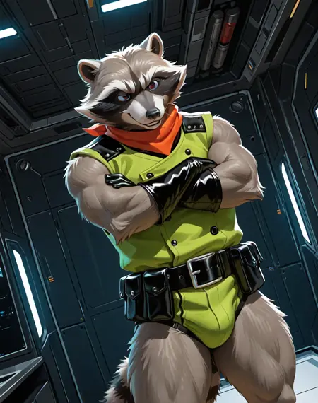 Rocket Raccoon Green Outfit (Marvel Comics) (Illustrious) (AD)