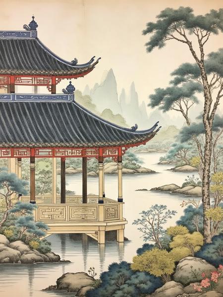 A_Chinese Garden Landscaping_Ancient Building Scene Generation v1.0