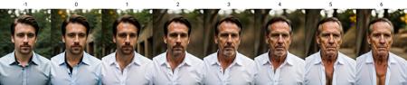 white man, black shirt, brown hair, portrait, looking at viewer, outdoors<lora:age_slider_v20:-1>