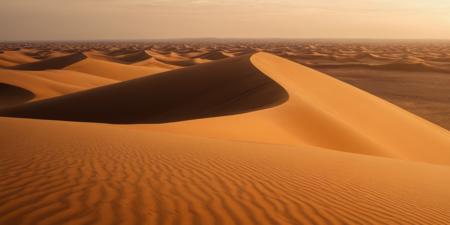 sahara desert, dunes as far as you can see