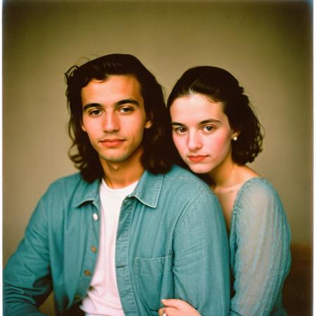 the most beautiful couple in latent space, color 35mm portrait, sweet romantic