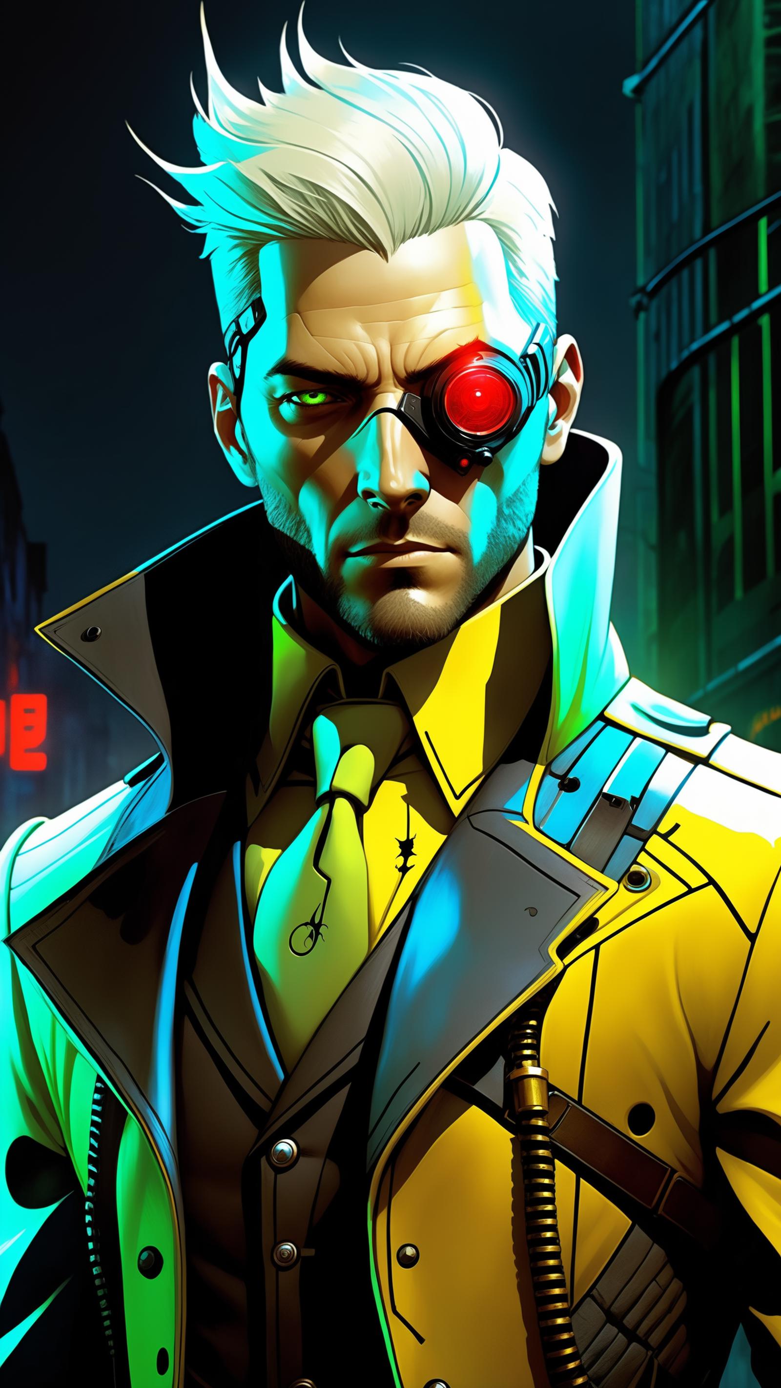 The Man in the Yellow Suit: A Cyberpunk Comic Book Character