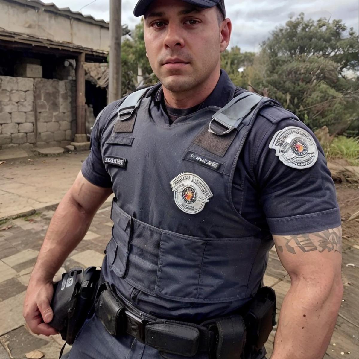 Brazilian male police uniform〘Style LoRA〙 - v1.0 | Stable Diffusion ...