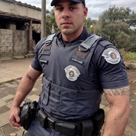 male, realistic,  police,  <lora:PoliciaMB:0.7>