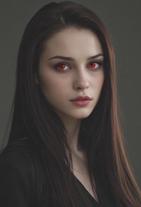 <lora:R0k00Gl0w1ngHD:1>,R0k00Gl0w1ngHD,(style, glowing, eyes, aura, background),, Bella is described as having a very pale complexion with (long, straight, dark brown hair, a widow's peak:1), a heart-shaped face with a wide forehead. Her eyes are large and widely spaced. Her nose is thin and her cheekbones are prominent. Her lips are a bit too full for her slim jawline. Her eyebrows are darker than her hair and are straighter than they are arched. Bella is rather pretty. Bella Swan. (extremely beautiful with even paler skin, straight waist-length hair, and crimson red eyes)