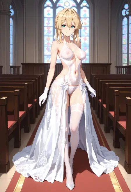 white see-through dress