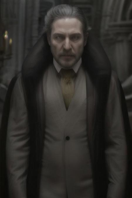 hannemanFE, hannemanFE, long nails, black suitcoat, necktie, red shoulder robe, beard, mustache, monocle, b0dybuilder_eb , vmpr, fangs, vampire, closer distance, closer distance face, closer distance head, his Closer distance pressing against me, looking at viewers, his face distance pressing against me, hd, high quality, realistic, 8k Resolution