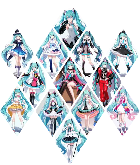 [characters]Magical Mirai Miku 2013 to 2025 separate 14 Loras/ 魔法未来 2013 至 2025 单独 14个 LORA