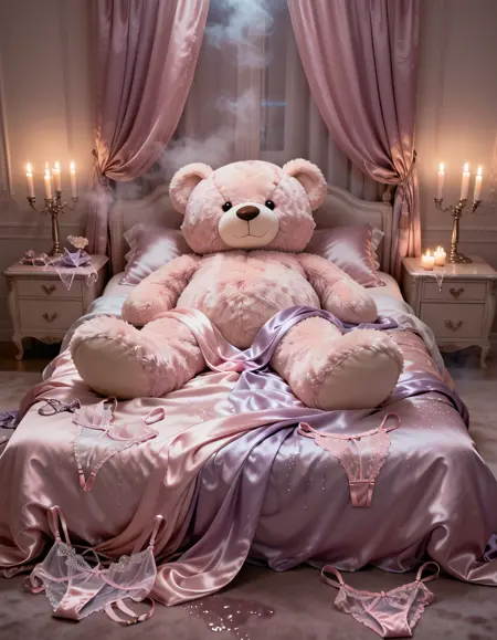 feminine bedroom with teddy bear pony