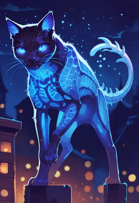 bioluminescence (blue)