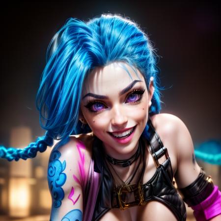 <lora:LoLJinxLora:1> blue, hair, woman, braids, tattoos, piercings, bazooka,pink black outfit,beautiful eyes, horny expression:1.2; full body:1.2, beautiful girl, high detail skin, high detail eyes, high detail hair, toned body,  skimpy,5 finger, highres, ultra detailed:1, 4k, high quality, ultra realistic, sharpen image, full body, hotporn, award winning photography, Professional Photo, full body shot, detailed eyes, Highly detailed, fine details, intricate, sharpen picture, colorfull picture,vivid colors, small breasts:1.2, highres, ultra detailed:1.3, 4k, high quality, ultra realistic, sharpen image, extremely detailed CG unity 8k wallpape, hdr, extremely intricate, High Detail:1, Sharp focus, soft cinematic light, looking at viewer, detailed pupils, cute smile, 4k textures, soft cinematic light,  cinematic look, insane details, hyperdetailed, Highly detailed, <lora:more_details:0.5>