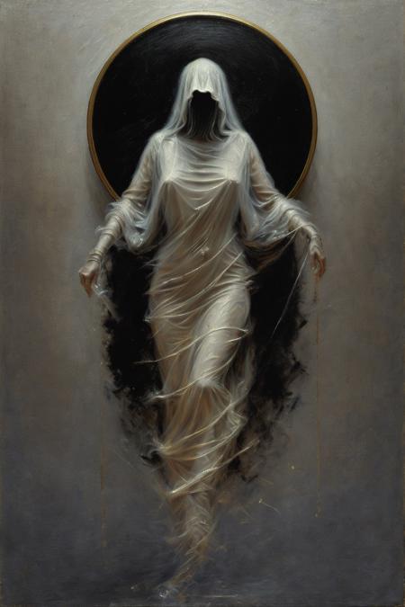 angel woman, beautiful, white dress, g0s1 2044933338109512027841730463401, jpg, jpg painted by Fernand Khnopff, oil on canvas, detailed painting, limited color palette oil artwork by Jean-Michel Basquiat octane rendering trending on artstation deviantart Pinterest natural light, no frames 80mm  HD wallpaper canvas sharp focus detailed cinematic trending on artstation concept art dramatic illumination ray  detail black sun glowing eyes render william-res wideshot ethereal in detail-n 54-n 6-s 150 -5-n 35-4-419681010-n 6.161954 -6-19.0 -6.595580G3 by james <lora:g0s1 - Ghost:1>