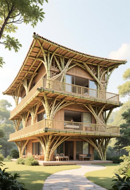 DT_Bamboo-Structured Architectural Design_Generation Of Diverse Bamboo Houses v1.0