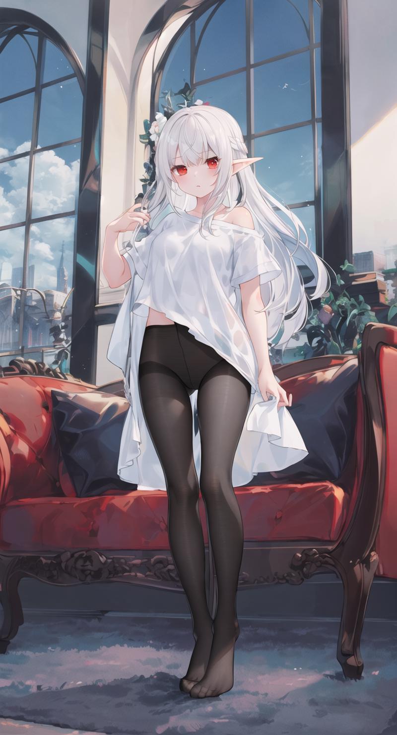 Crystalfruit ——WHITE AND BLACK STOCKING image by startadoc