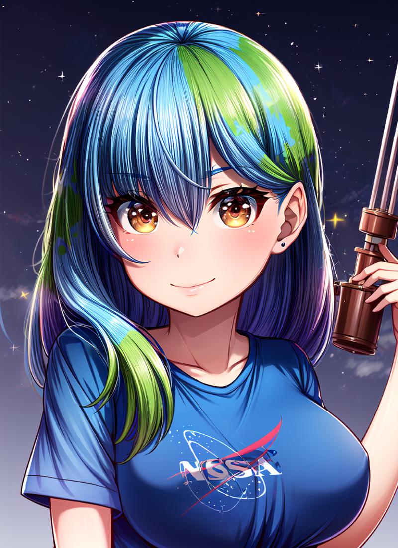 Earth Chan (Simple Anime Shading) image by worgensnack