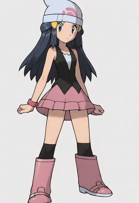 Dawn / Hikari (ヒカリ) Pokemon DPPt (Ken Sugimori style)